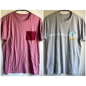 Men's Casual T-Shirt Set - Pink and Gray